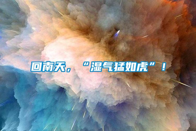 回南天，“濕氣猛如虎”！