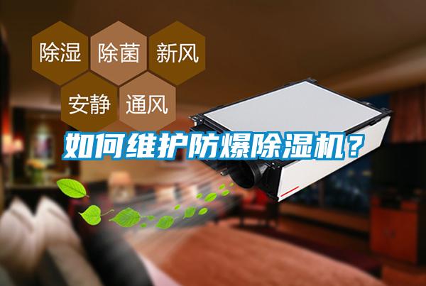 如何維護防爆除濕機？