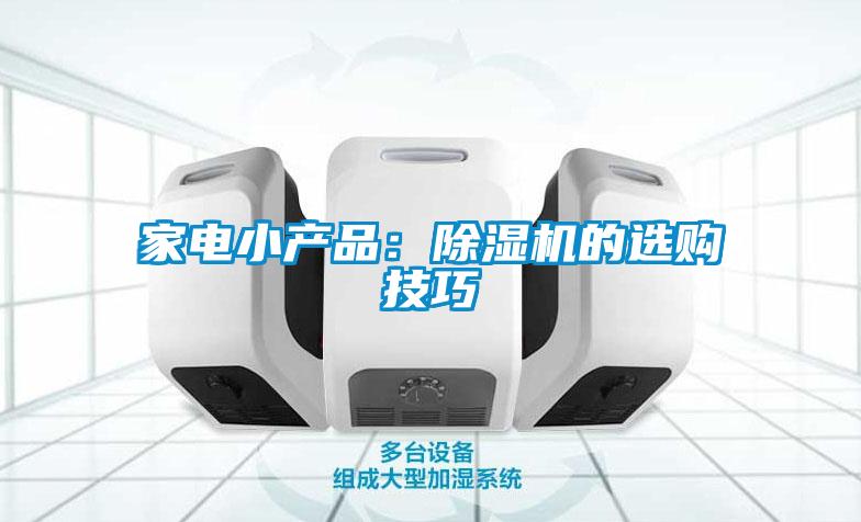 家電小產(chǎn)品:除濕機的選購技巧