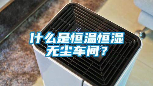 什么是恒溫恒濕無塵車間？