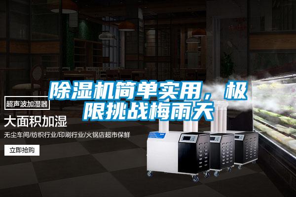 除濕機(jī)簡(jiǎn)單實(shí)用，極限挑戰(zhàn)梅雨天