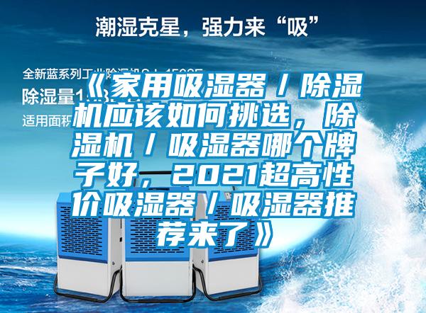 《家用吸濕器／除濕機(jī)應(yīng)該如何挑選，除濕機(jī)／吸濕器哪個(gè)牌子好，2021超高性價(jià)吸濕器／吸濕器推薦來(lái)了》