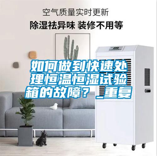 如何做到快速處理恒溫恒濕試驗(yàn)箱的故障？_重復(fù)