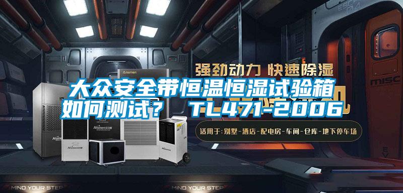 大眾安全帶恒溫恒濕試驗(yàn)箱如何測(cè)試？ TL471-2006