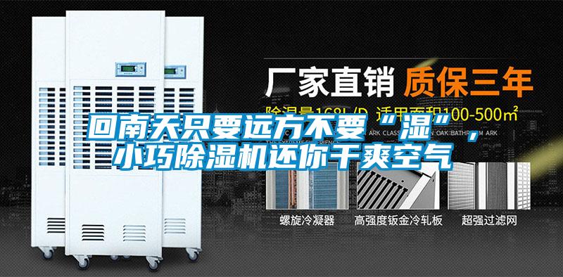 回南天只要遠(yuǎn)方不要“濕”，小巧除濕機(jī)還你干爽空氣