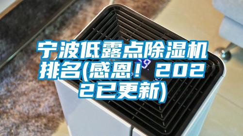 寧波低露點(diǎn)除濕機(jī)排名(感恩！2022已更新)