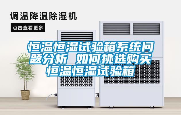 恒溫恒濕試驗(yàn)箱系統(tǒng)問(wèn)題分析 如何挑選購(gòu)買恒溫恒濕試驗(yàn)箱