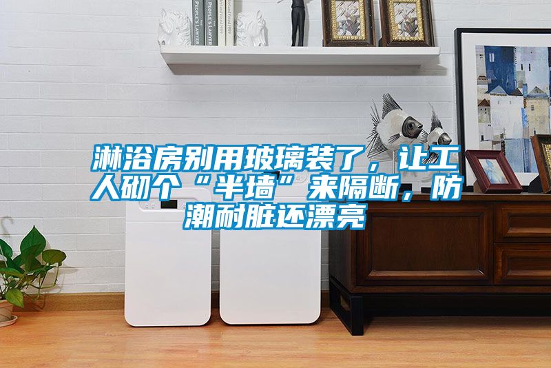 淋浴房別用玻璃裝了，讓工人砌個“半墻”來隔斷，防潮耐臟還漂亮