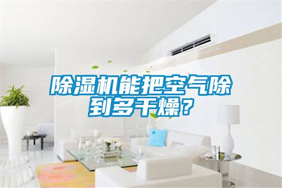 除濕機能把空氣除到多干燥？