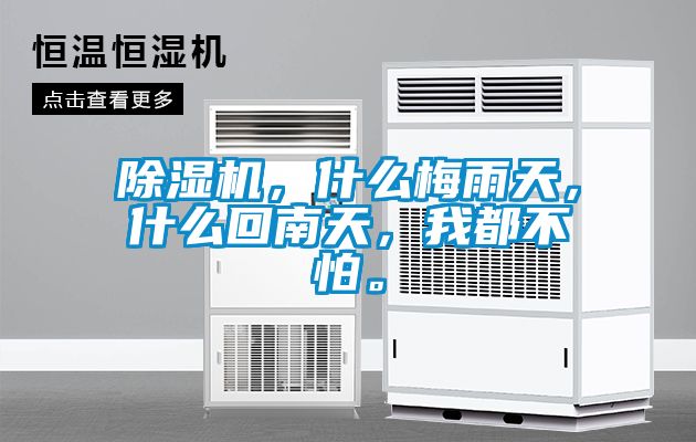 除濕機(jī)，什么梅雨天，什么回南天，我都不怕。